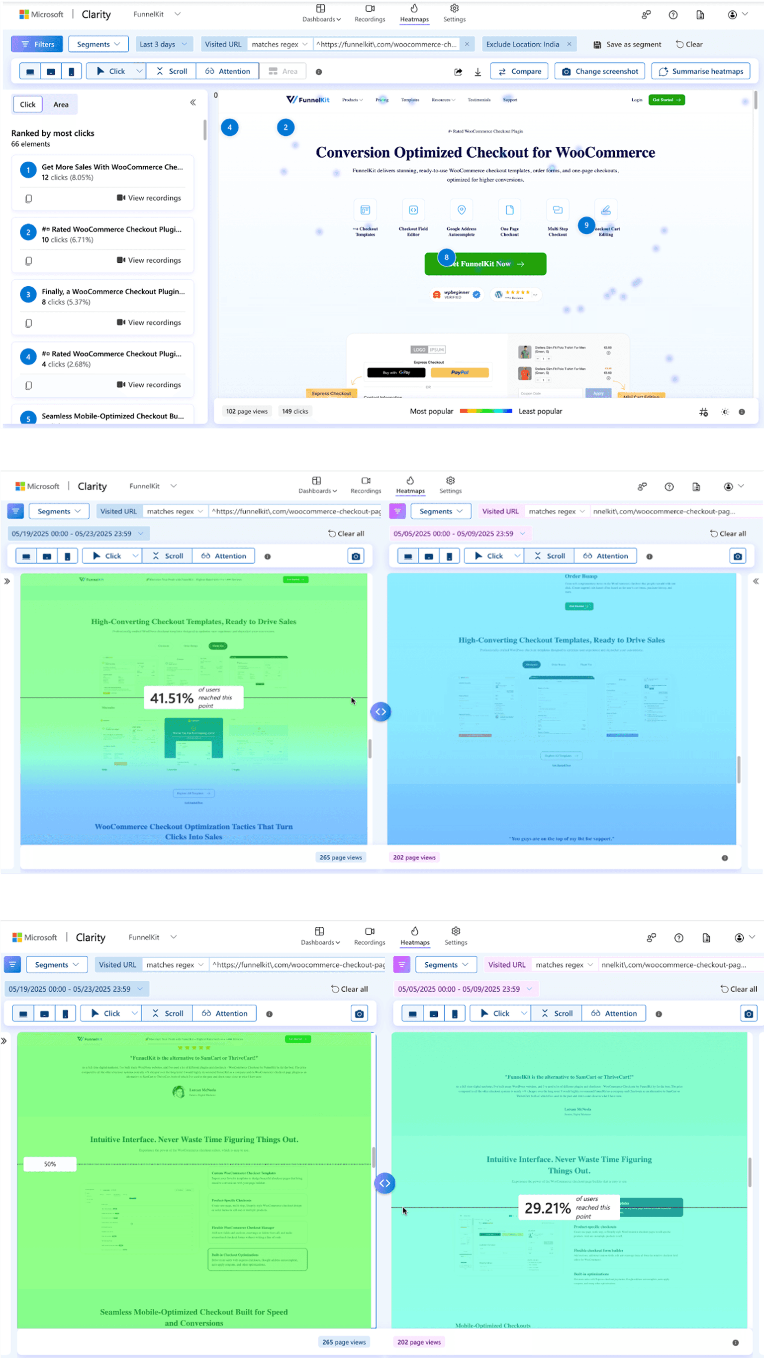 Checkout feature landing page final design