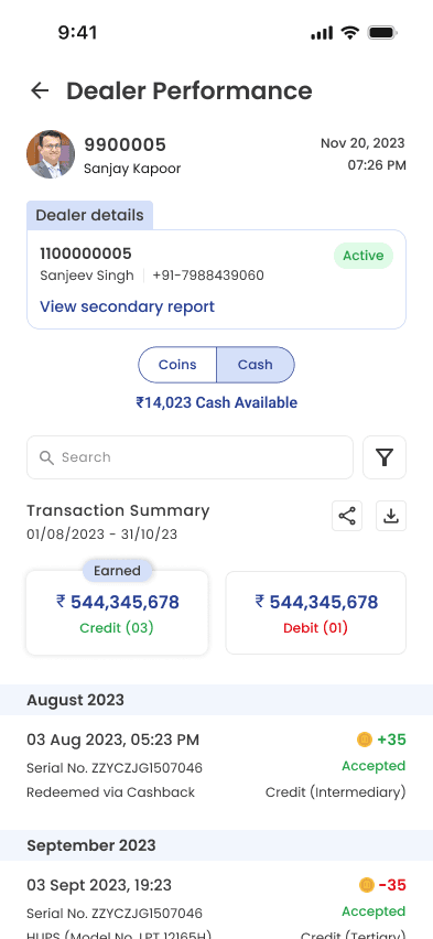 Partner App network-management screen.