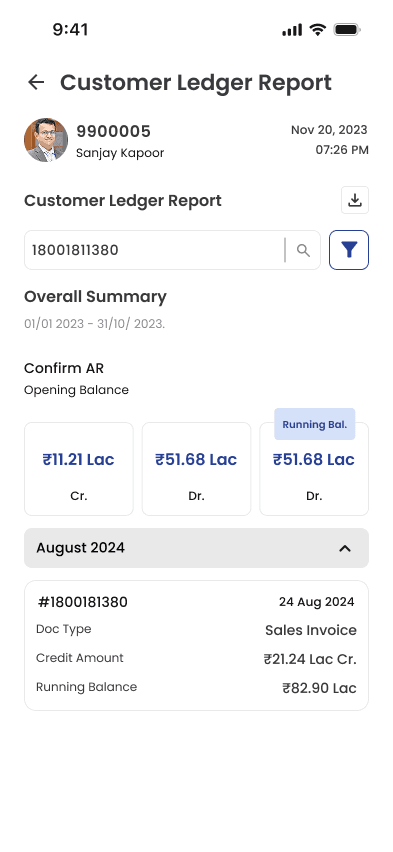 Partner App reports screen.