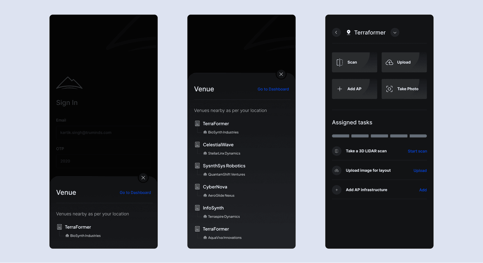 Navigate and monitor your venues