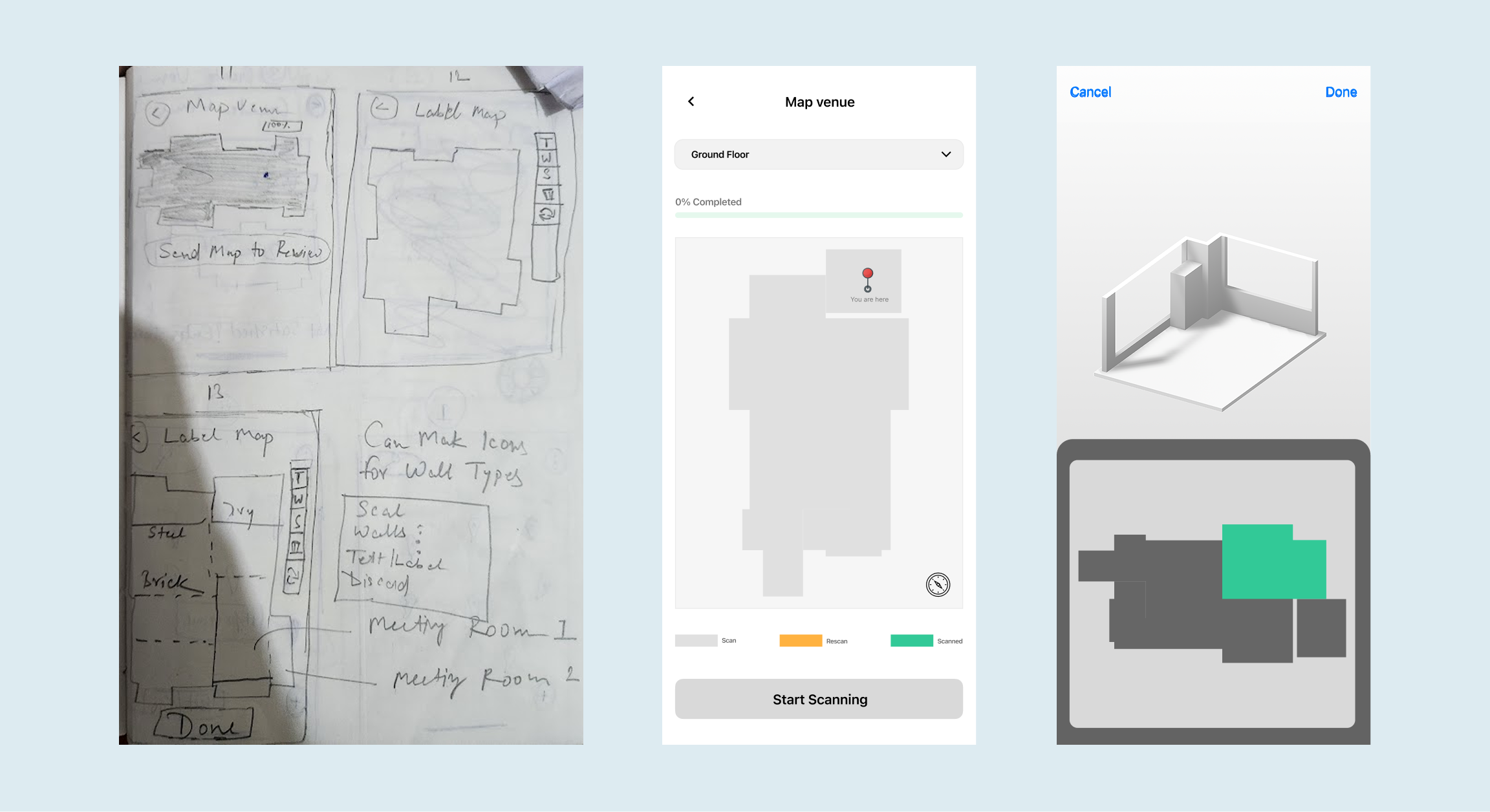 Wireframe 1 — Site-centric navigation concept