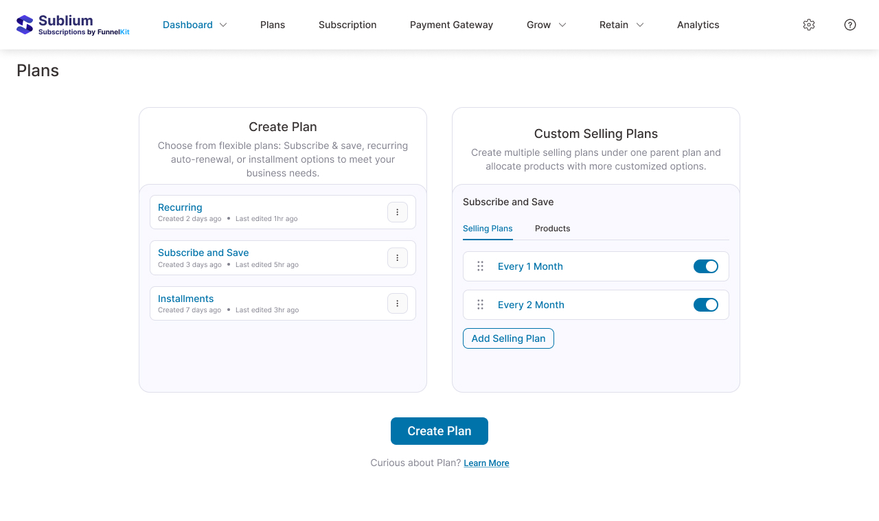 The Plan Library - Recurring, Subscribe & Save and Installments as reusable, standalone plans
