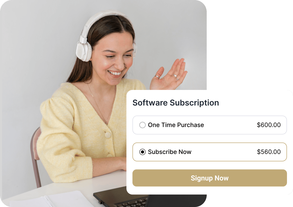Subscription dashboard overview showing key metrics and plan management